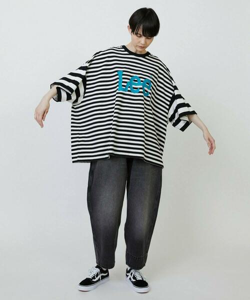 FRAPBOIS（フラボア）の「Lee×FRAPBOIS BIGTシャツ（Tシャツ/カットソー・レディース・ブラック/ブルー・FREE）」の18枚目の写真