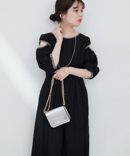 Aveniretoile COUTURE バイカラーワンピース550 Aveniretoile COUTURE バイカラーワンピース550