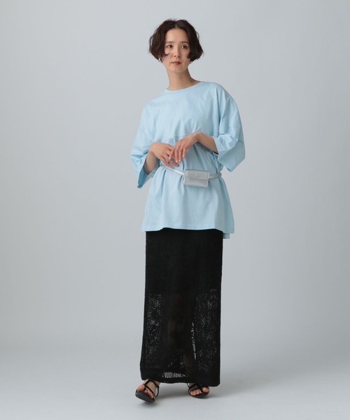 LEPSIM(レプシィム)の「フットボールT 327844(Tシャツ/カットソー・レディース・チャコールグレー/オフホワイト/ブルー/レッド・FREE)」の18枚目の写真