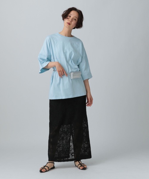 LEPSIM(レプシィム)の「フットボールT 327844(Tシャツ/カットソー・レディース・チャコールグレー/オフホワイト/ブルー/レッド・FREE)」の17枚目の写真