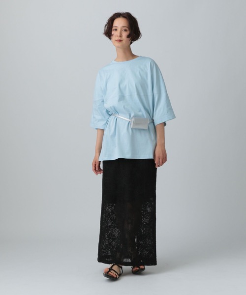 LEPSIM(レプシィム)の「フットボールT 327844(Tシャツ/カットソー・レディース・チャコールグレー/オフホワイト/ブルー/レッド・FREE)」の16枚目の写真