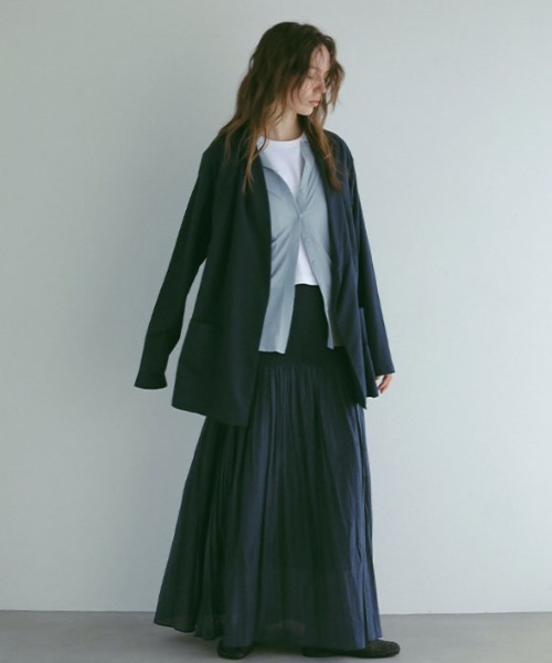 ETRE TOKYO（エトレトウキョウ）の「ウエストジャガードロングスカート（スカート・レディース・ホワイト/ネイビー・M/S）」の13枚目の写真