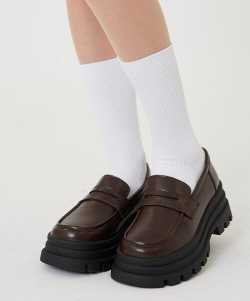 WEGO(ウィゴー)の「WEGO/スクールクルーソックス(ソックス/靴下・レディース・ホワイト/ネイビー/ブラック・23-25cm)」の2枚目の写真