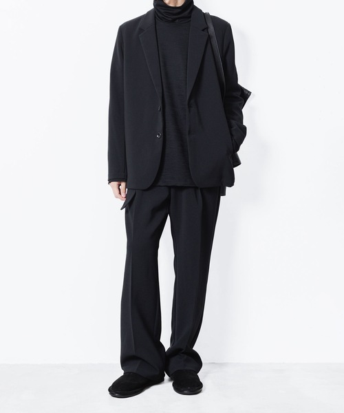 ATTACHMENT（アタッチメント）の「PE ストレッチダブルクロス ベルテッド ストレートトラウザーズ / PE STRETCH DOUBLE CLOTH BELTED STRAIGHT TROUSERS（スラックス・メンズ・ダークグレー/カーキ系/グレー/ブラック・2/1/3）」の6枚目の写真