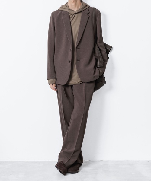 ATTACHMENT（アタッチメント）の「PE ストレッチダブルクロス ベルテッド ストレートトラウザーズ / PE STRETCH DOUBLE CLOTH BELTED STRAIGHT TROUSERS（スラックス・メンズ・ダークグレー/カーキ系/グレー/ブラック・2/1/3）」の16枚目の写真