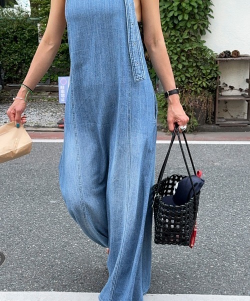 FREE STYLISTS(フリー スタイリスト)の「YUGA_YGMC Denim halter neck camisole dress(ワンピース・レディース・ブルー・S/M)」の11枚目の写真