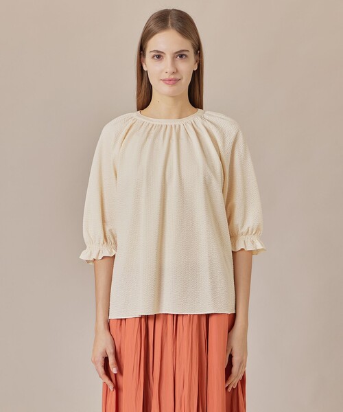 MACKINTOSH LONDON（マッキントッシュ ロンドン）の「サッカージャージブラウス（Tシャツ/カットソー・レディース・グレー系その他/ブルー系その他4/オレンジ/ホワイト系その他・38）」の14枚目の写真