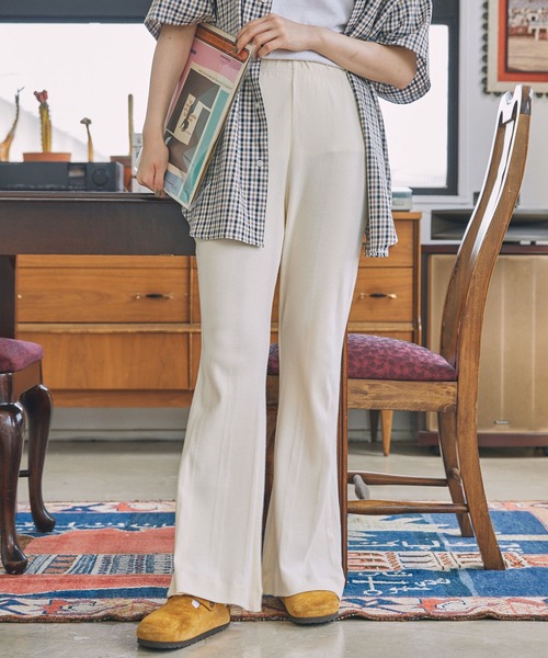 MILLER（ミラー）の「【Robert P. Miller / ロバート・ピー・ミラー】コットン イージー フレアパンツ（その他パンツ・レディース・グレー系/グレー系1/モカ/ブラック/アイボリー/レッド系/グレー系2/ブラウン系・FREE）」の2枚目の写真