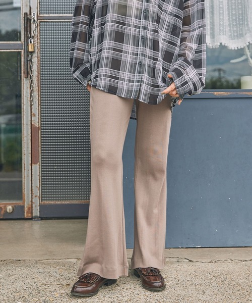 MILLER（ミラー）の「【Robert P. Miller / ロバート・ピー・ミラー】コットン イージー フレアパンツ（その他パンツ・レディース・グレー系/グレー系1/モカ/ブラック/アイボリー/レッド系/グレー系2/ブラウン系・FREE）」の6枚目の写真