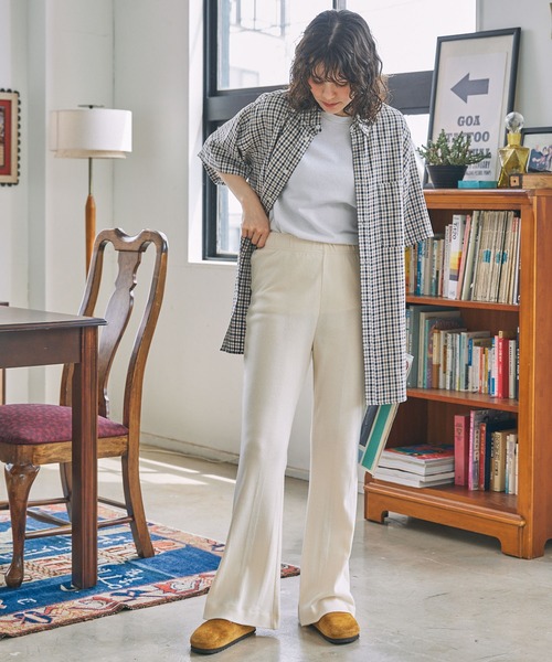 MILLER（ミラー）の「【Robert P. Miller / ロバート・ピー・ミラー】コットン イージー フレアパンツ（その他パンツ・レディース・グレー系/グレー系1/モカ/ブラック/アイボリー/レッド系/グレー系2/ブラウン系・FREE）」の15枚目の写真