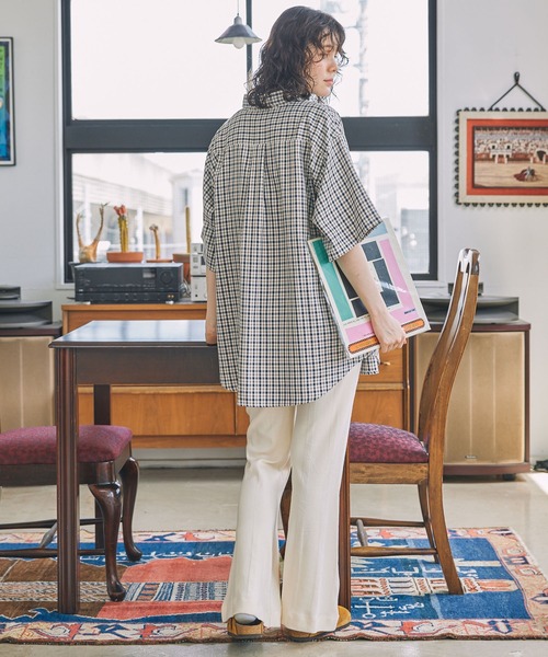 MILLER（ミラー）の「【Robert P. Miller / ロバート・ピー・ミラー】コットン イージー フレアパンツ（その他パンツ・レディース・グレー系/グレー系1/モカ/ブラック/アイボリー/レッド系/グレー系2/ブラウン系・FREE）」の18枚目の写真