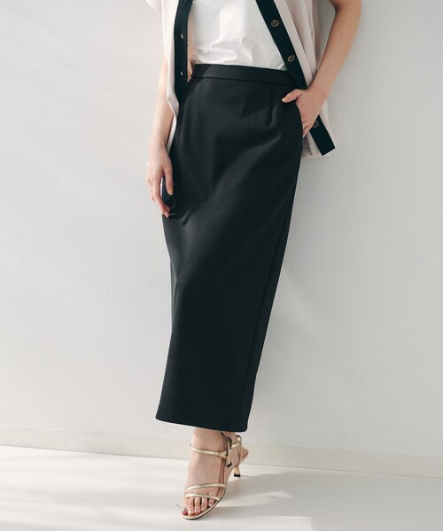 UNTITLED（アンタイトル）の「【後ろウエストゴム/ストレッチ性/オンオフ】ジャージナロースカート（スカート・レディース・オフホワイト/チャコールグレー/ブラック・50/42/44/46/48/00/01/02/03/04）」の13枚目の写真