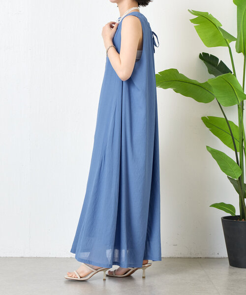 Jena espace merveilleux 2way リボンシアーワンピース セール】【ふわかるワンピ】2WAYリボンシアーワンピース