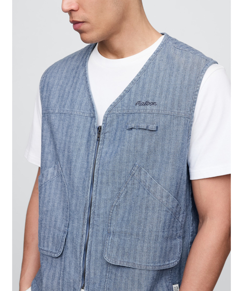 GAP（ギャップ）の「Gap × Malbon ヘリンボーン ユーティリティベスト