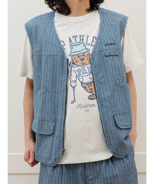 GAP（ギャップ）の「Gap × Malbon ヘリンボーン ユーティリティベスト