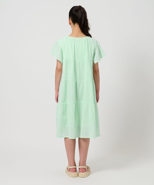 green label relaxing（グリーンレーベルリラクシング）の「ローン ティアード ワンピース / キッズ  140cm-160cm（ワンピース・キッズ・ライトブルー/ダークグレー・140cm/150cm/160cm）」の7枚目の写真