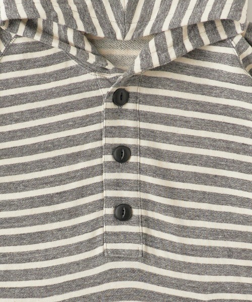 FLISTFIA(フリストフィア)の「FLISTFIA/フリストフィア 3/4 Henley Parker パーカー(パーカー・メンズ・チャコール・2)」の3枚目の写真