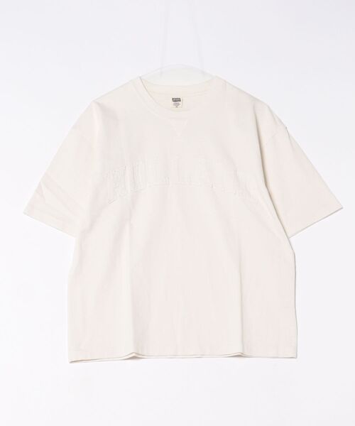 B'day（ビーデイ）の「ビンテージ加工 ヘビー天竺ガゼット付き アメカジアップリケハードウォッシュTEE（Tシャツ/カットソー・メンズ・ネイビー/オフホワイト/スミクロ・LARGE/MEDIUM）」の2枚目の写真