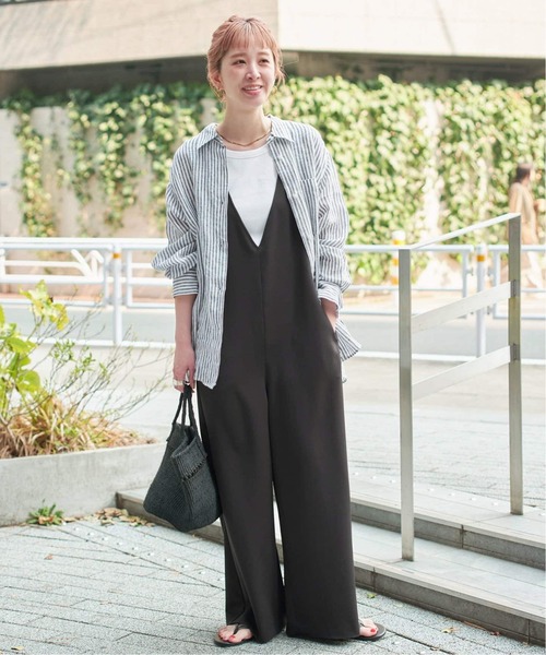 Simplicite(サンプリシテ)の「《追加3》手洗い可 / 2wayフレンチリネンシャツ(シャツ/ブラウス・レディース・スカイブルー/サックスブルー/ブルー/ブラック系その他/アイボリー・FREE)」の6枚目の写真