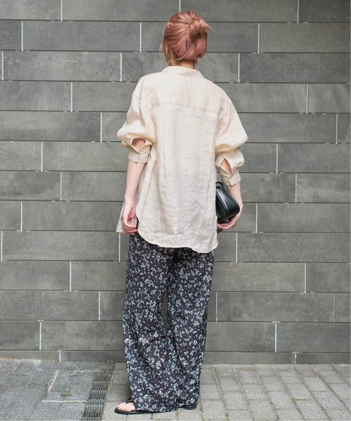 Simplicite(サンプリシテ)の「《追加3》手洗い可 / 2wayフレンチリネンシャツ(シャツ/ブラウス・レディース・スカイブルー/サックスブルー/ブルー/ブラック系その他/アイボリー・FREE)」の14枚目の写真