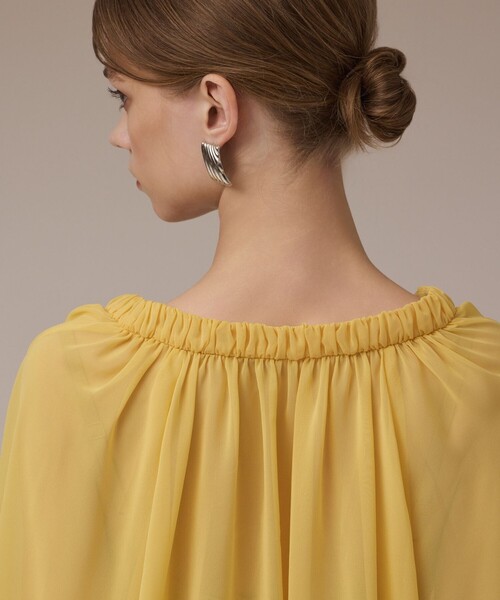 Diagram(ダイアグラム)の「ボリュームカフタントップ(シャツ/ブラウス・レディース・イエロー/ブラック・36)」の10枚目の写真