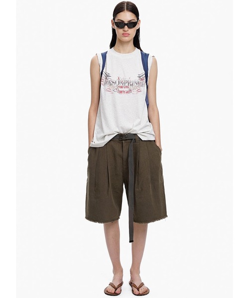 MASONPRINCE(メイソンプリンス)の「ルーズフィット ダブルプリーツ ハーフパンツ DK3224【MASONPRINCE】(その他パンツ・メンズ・レッド/ブラック/カーキ・L/M/S)」の7枚目の写真