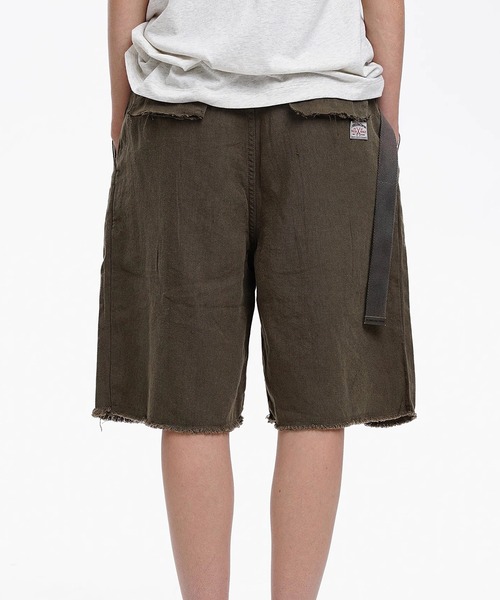 MASONPRINCE(メイソンプリンス)の「ルーズフィット ダブルプリーツ ハーフパンツ DK3224【MASONPRINCE】(その他パンツ・メンズ・レッド/ブラック/カーキ・L/M/S)」の9枚目の写真