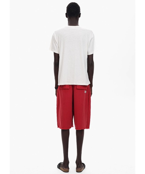 MASONPRINCE(メイソンプリンス)の「ルーズフィット ダブルプリーツ ハーフパンツ DK3224【MASONPRINCE】(その他パンツ・メンズ・レッド/ブラック/カーキ・L/M/S)」の12枚目の写真