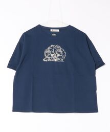 tシャツ (BD)「BARNDOOR」女の子 プリント 胸ポケット付き 長袖 Tシャツ レディース BD)【BARNDOOR】女の子 プリント 胸ポケット付き 長袖 Tシャツ