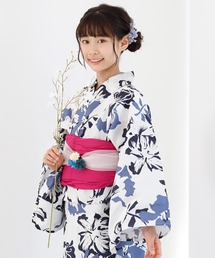 UNCOCON（アンココン）の「1人で着られる 着付けいらず ジュニアサイズ セパレート浴衣 コットン100％　兵児帯（浴衣）」