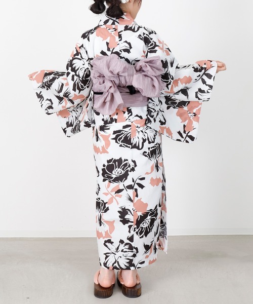 1人で着られる 着付けいらず ジュニアサイズ セパレート浴衣 コットン