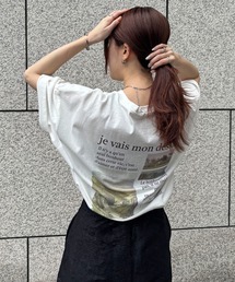 【ISOOK / アイスー】バックプリントオーバーサイズTシャツ / 半袖 ロンT ビッグシルエット フォトT プリントT ホワイト グレー チャコール 白 ZOZOTOWN限定