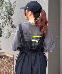 【ISOOK / アイスー】バックプリントオーバーサイズTシャツ / 半袖 ロンT ビッグシルエット フォトT プリントT ホワイト グレー チャコール 白 ZOZOTOWN限定