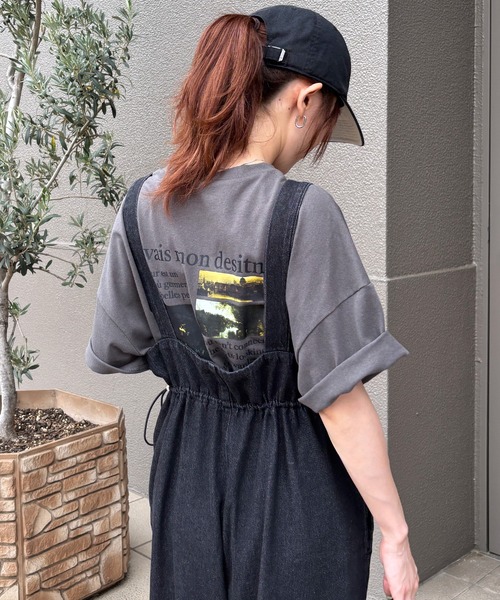 ISOOK（アイスー）の「【ISOOK / アイスー】バックプリントオーバーサイズTシャツ / 半袖 ロンT ビッグシルエット フォトT プリントT ホワイト グレー チャコール 白 ZOZOTOWN限定（Tシャツ/カットソー・レディース・ホワイト/チャコール・FREE）」の20枚目の写真