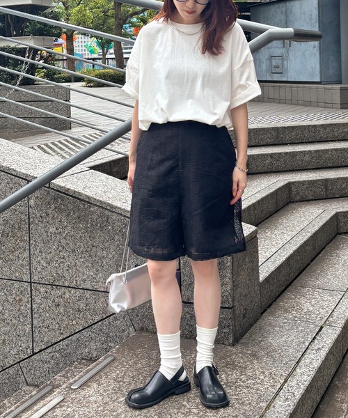 ISOOK（アイスー）の「【ISOOK / アイスー】バックプリントオーバーサイズTシャツ / 半袖 ロンT ビッグシルエット フォトT プリントT ホワイト グレー チャコール 白 ZOZOTOWN限定（Tシャツ/カットソー・レディース・ホワイト/チャコール・FREE）」の6枚目の写真