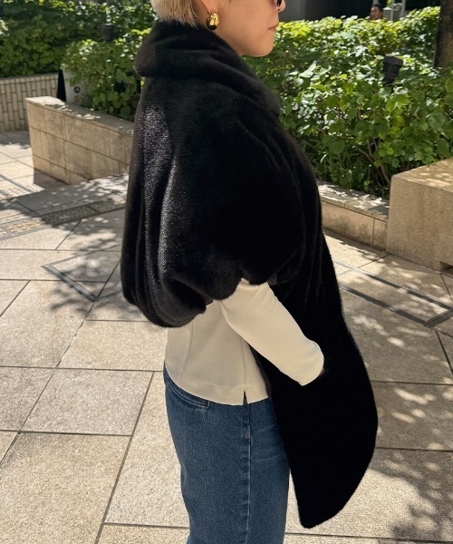 リッチボリュームファーポンチョ（その他アウター）｜JENNE（ジェンヌ