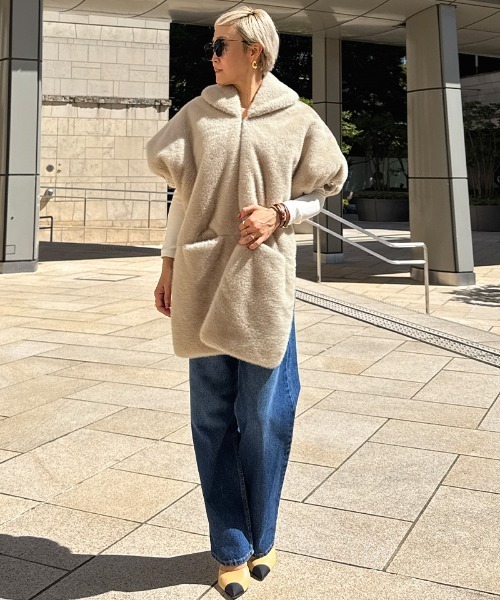 セール】リッチボリュームファーポンチョ（その他アウター）｜JENNE