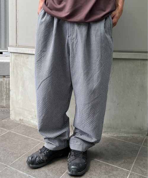 BROKEN BASE(ブロークンベース)の「ギンガムルーズテーパードパンツ(その他パンツ・メンズ・ライトブルー/ブラック・MEDIUM/LARGE)」の13枚目の写真