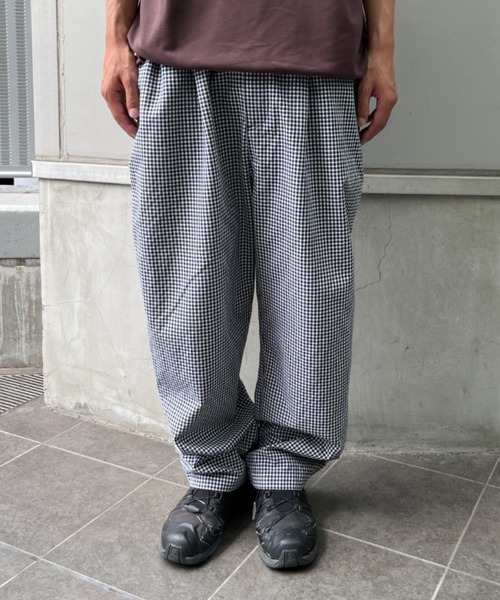 BROKEN BASE(ブロークンベース)の「ギンガムルーズテーパードパンツ(その他パンツ・メンズ・ライトブルー/ブラック・MEDIUM/LARGE)」の14枚目の写真