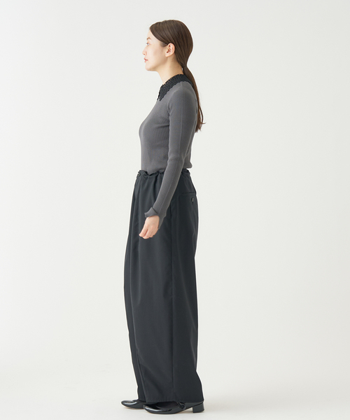 muu. 　IENA レース襟ホールガーメントリブプルオーバー IENA｜レース襟 RIBホールガーメントプルオーバー | Rakuten