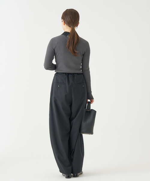 2025AW IENA レース襟 RIBホールガーメントプルオーバー IENA｜レース