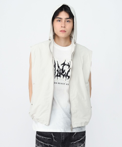 3.3 Field Trip （3.3フィールドトリップ）の「3.3 Field Trip／ナイロンフードベスト（ベスト・メンズ・ブラック/グレー・FREE）」の22枚目の写真