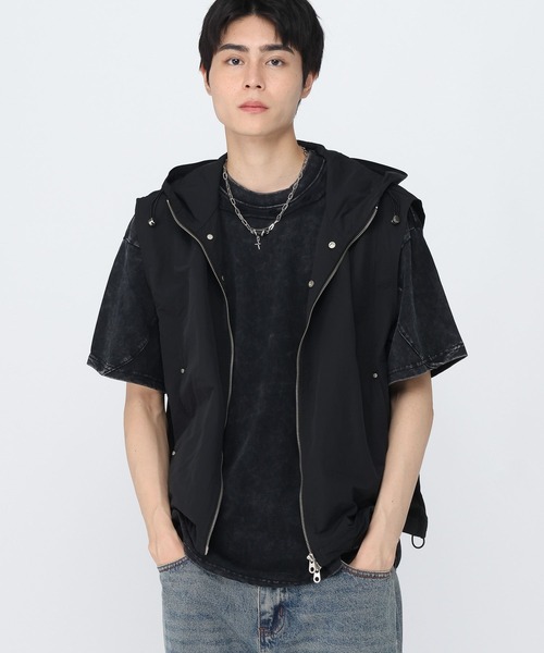 3.3 Field Trip （3.3フィールドトリップ）の「3.3 Field Trip／ナイロンフードベスト（ベスト・メンズ・ブラック/グレー・FREE）」の14枚目の写真