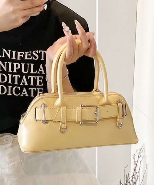 Lace Ladies（レースレディース）の「2WAY ベルト付き コンパクト シェル型 ショルダーバッグ（ボストンバッグ・レディース・ブルー/ブラック/ホワイト/イエロー/ピンク・FREE）」の15枚目の写真