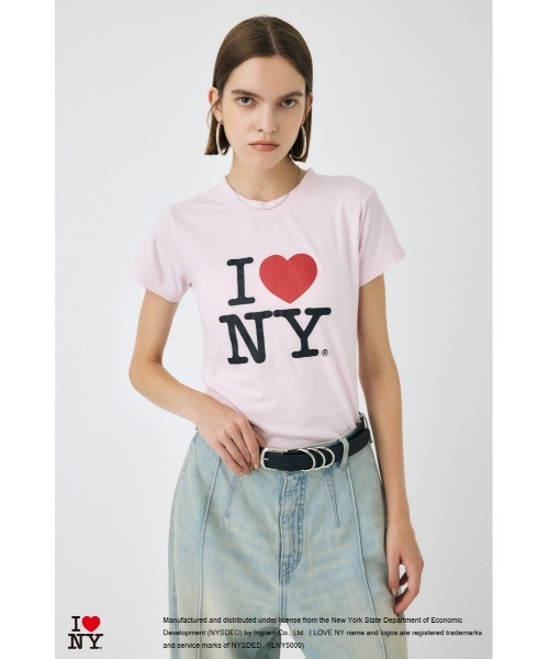 MOUSSY(マウジー)の「I LOVE NY STACKED LOGO Tシャツ(Tシャツ/カットソー・レディース・ホワイト/ピンク/ブラック・FREE)」の3枚目の写真