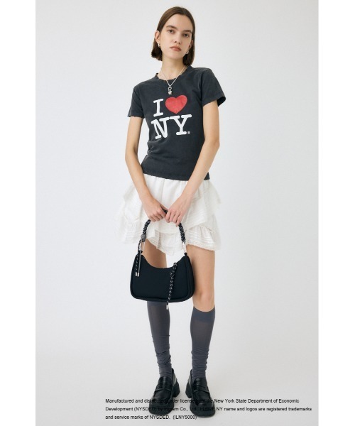 MOUSSY(マウジー)の「I LOVE NY STACKED LOGO Tシャツ(Tシャツ/カットソー・レディース・ホワイト/ピンク/ブラック・FREE)」の9枚目の写真