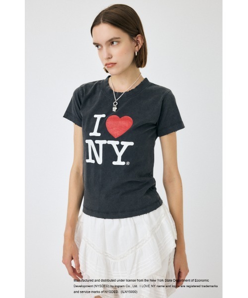 MOUSSY(マウジー)の「I LOVE NY STACKED LOGO Tシャツ(Tシャツ/カットソー・レディース・ホワイト/ピンク/ブラック・FREE)」の6枚目の写真