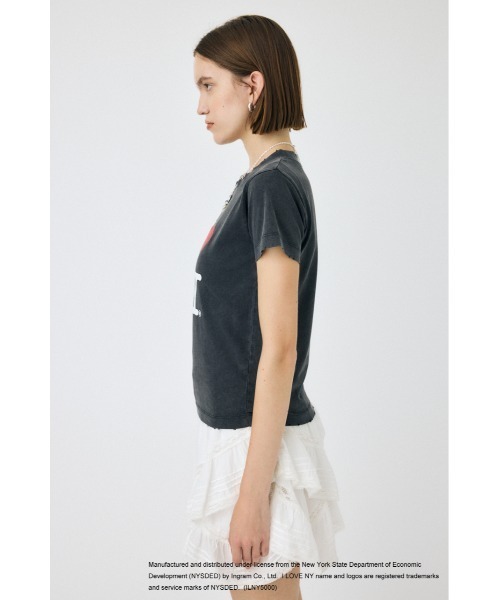 MOUSSY(マウジー)の「I LOVE NY STACKED LOGO Tシャツ(Tシャツ/カットソー・レディース・ホワイト/ピンク/ブラック・FREE)」の15枚目の写真