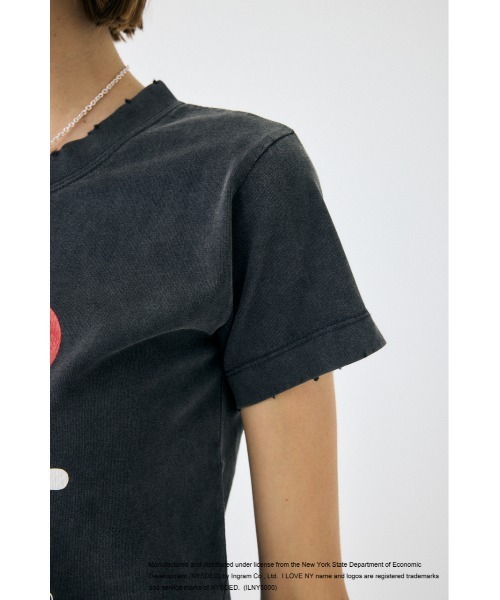 MOUSSY(マウジー)の「I LOVE NY STACKED LOGO Tシャツ(Tシャツ/カットソー・レディース・ホワイト/ピンク/ブラック・FREE)」の13枚目の写真