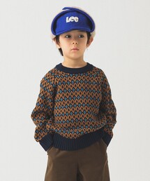 B:MING by BEAMS | 柄編みニット プルオーバー 2025FW（90～140cm）(ニット/セーター)